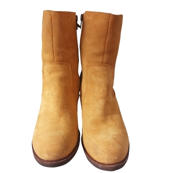 Kork-Ease Suede Stacked Heel Western Ankle Booties Women’s 8M - Picture 4 of 13